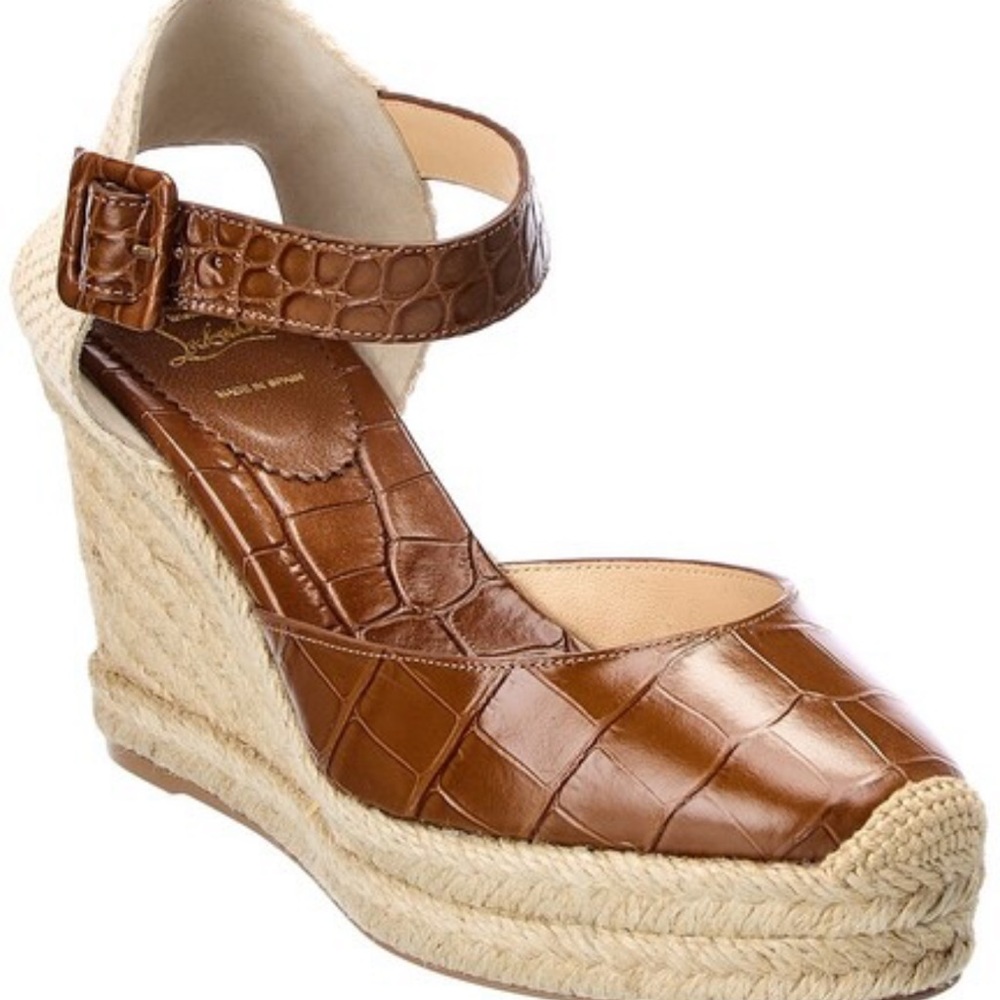 Authentic new louboutin wedge